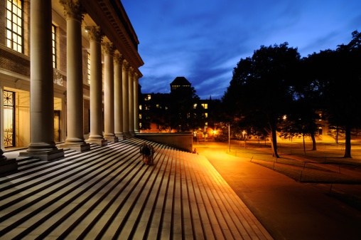 College Library at Night