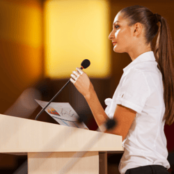 girl public speaking