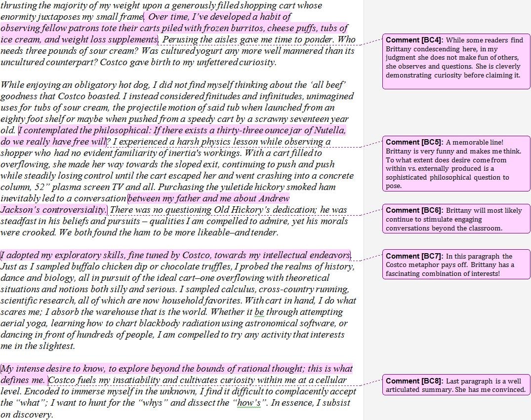 The Costco Essay Deconstructed